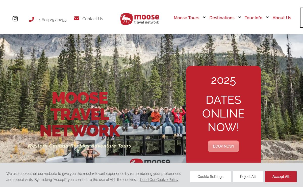 Rockies Adventure Tours Western Canada | Moose Travel Network