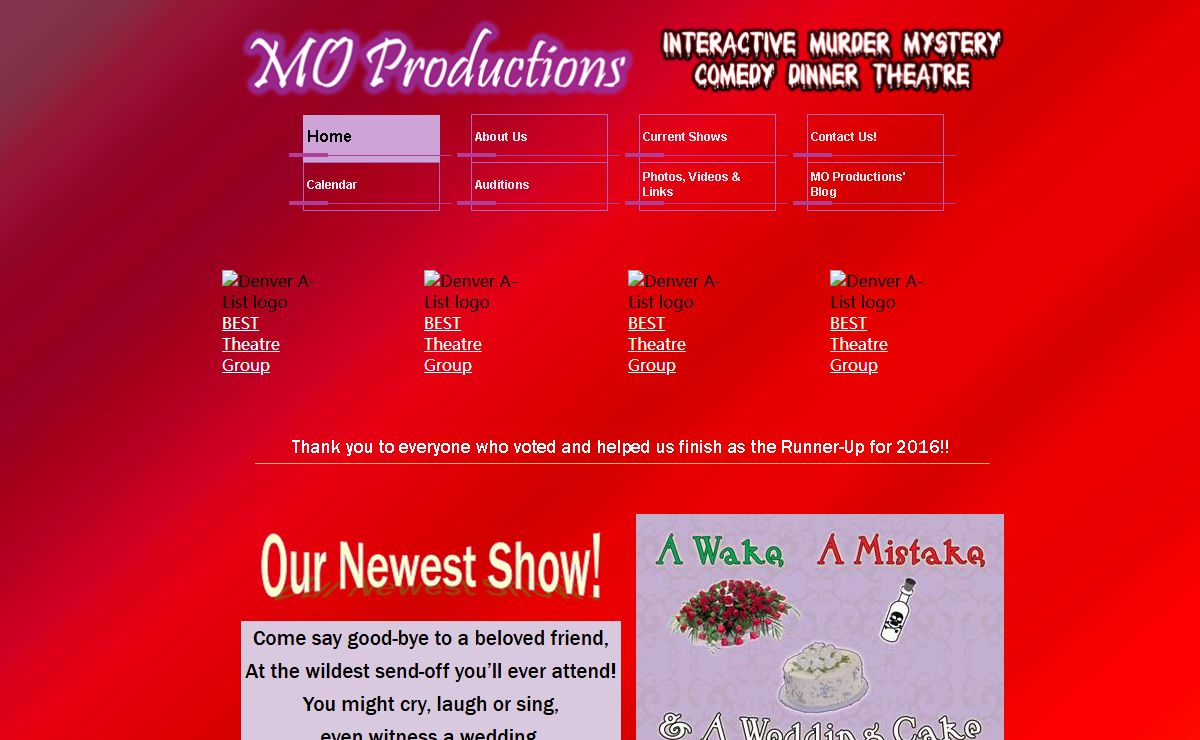 MO Productions - Interactive Murder Mystery Comedy - Consistently voted one of the Best Theatre Groups in the Denver area!
