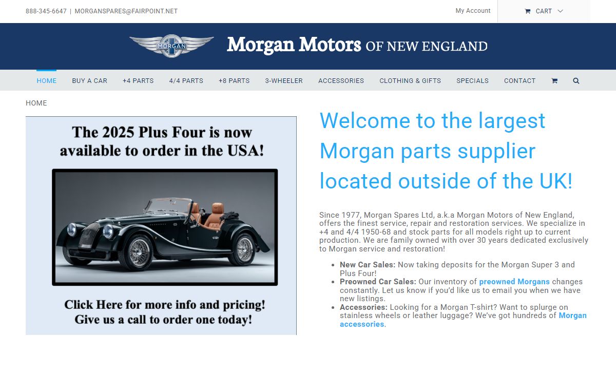 Morgan Spares | Parts, Sales, Service, Repair, Restoration