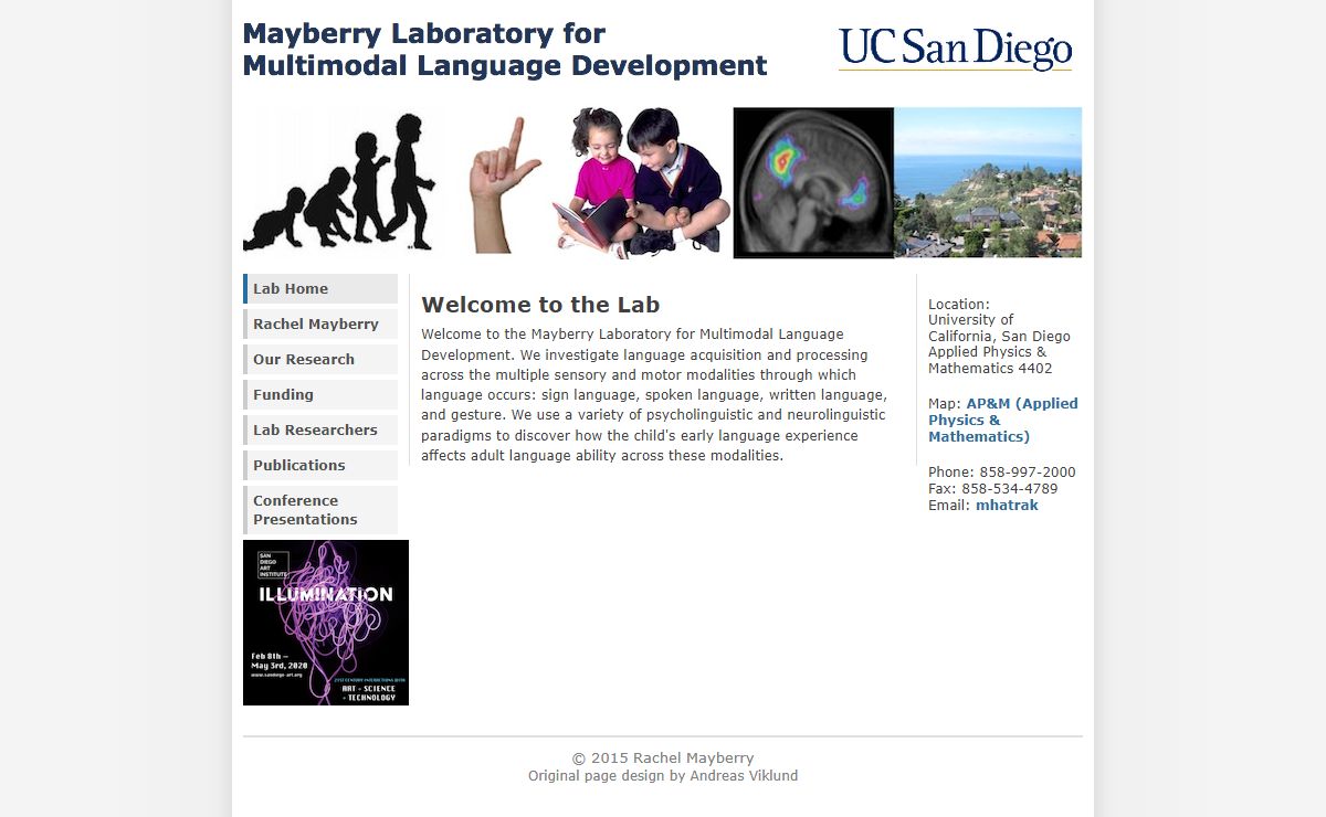 Mayberry Laboratory for Multimodal Language Development