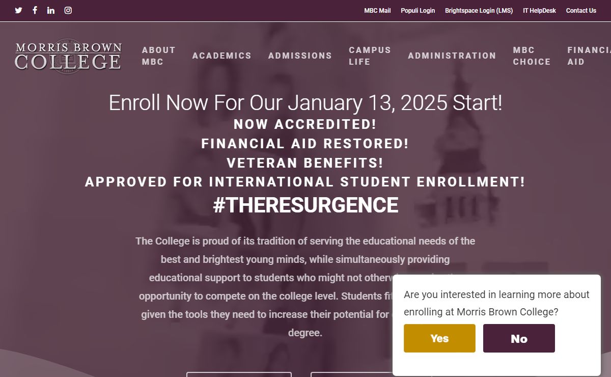 Morris Brown College – Education Needs Of The Best Minds
