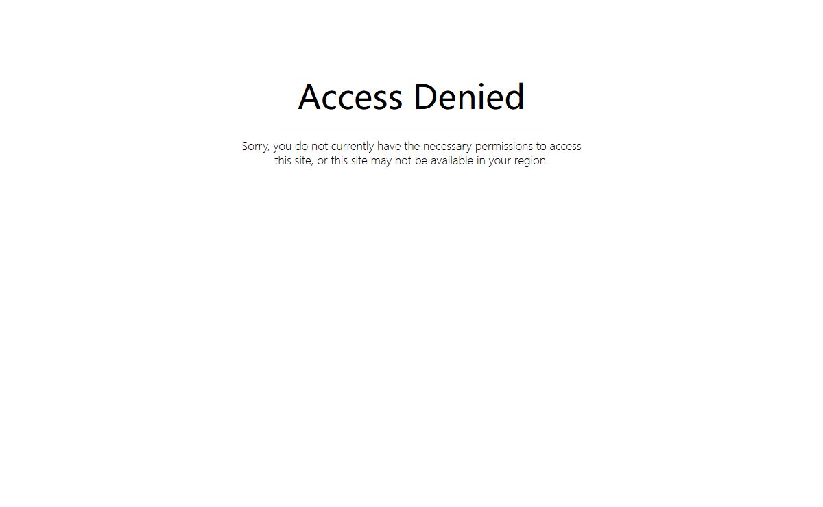 Access Denied