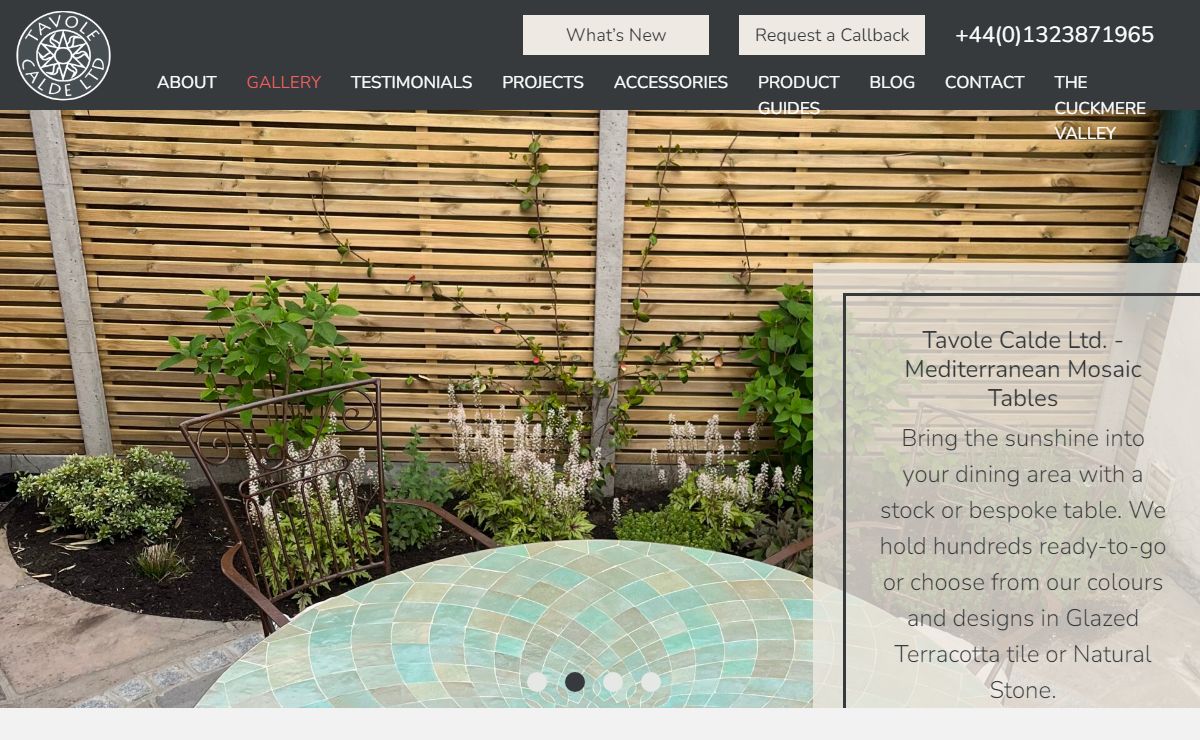 Mosaic Tables for Garden & Outdoors | Designer Tile Table Tops