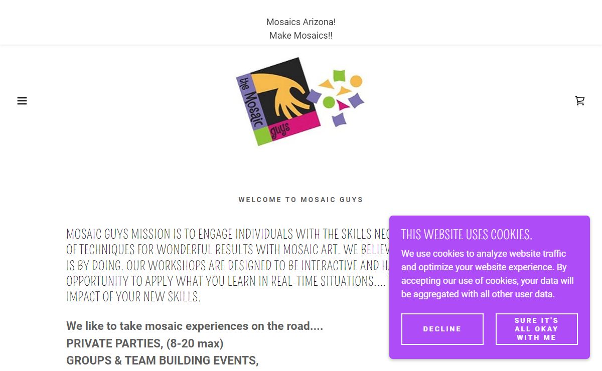 Mosaic Guys - Mosaic Workshops, Mosaic Classes, Art Classes