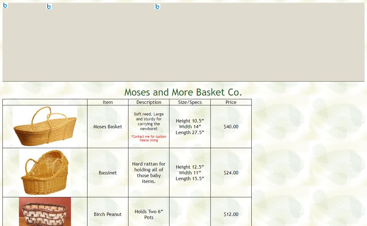 Moses and More Basket Co