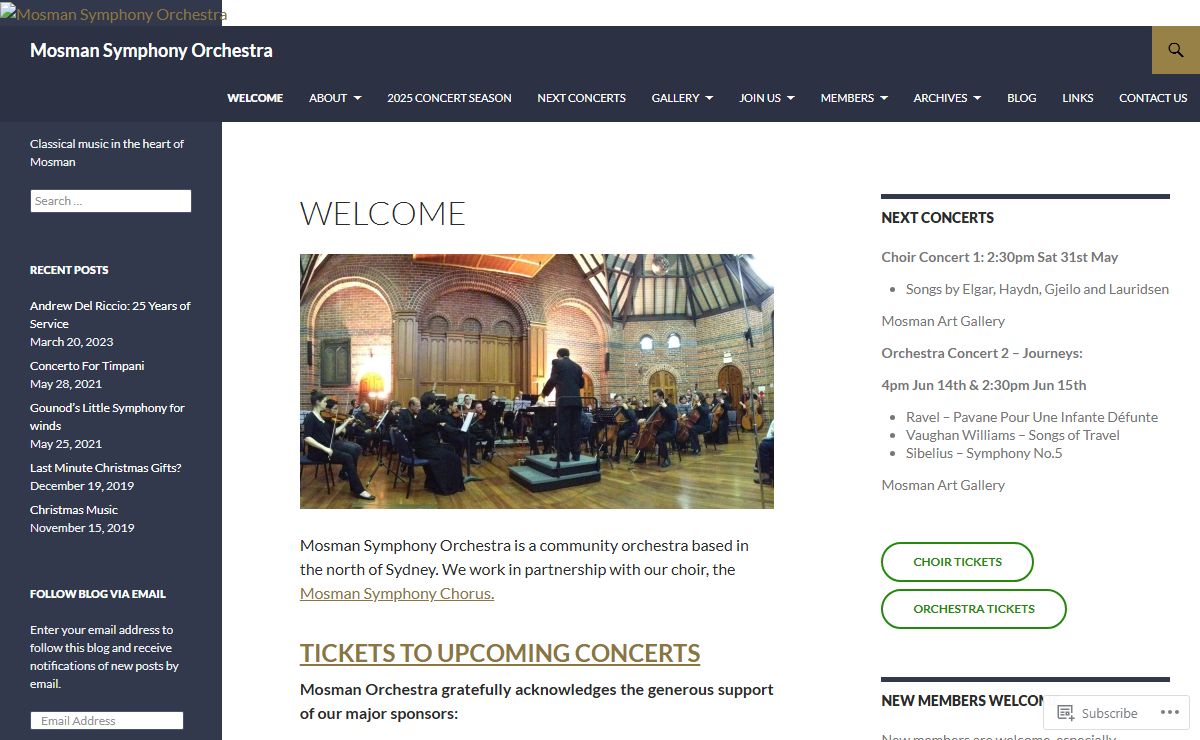Mosman Symphony Orchestra | Classical music in the heart of Mosman