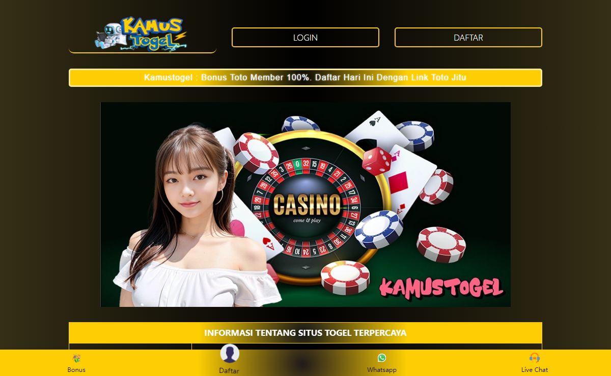 Kamustogel : Bonus Toto Member 100%. Daftar Hari Ini Dengan Link Toto Jitu