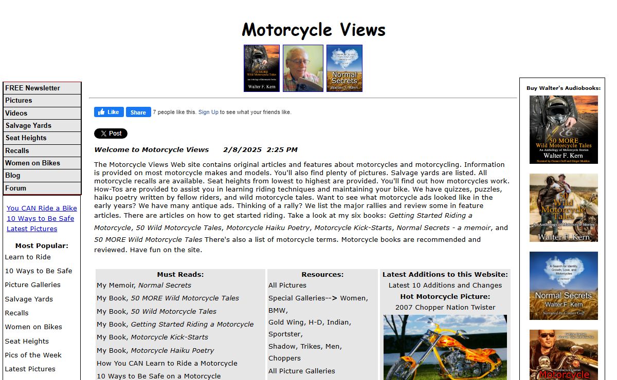 Motorcycle Views - Original Motorcycle Articles and Views on Motorcycles and the World of Motorcycles