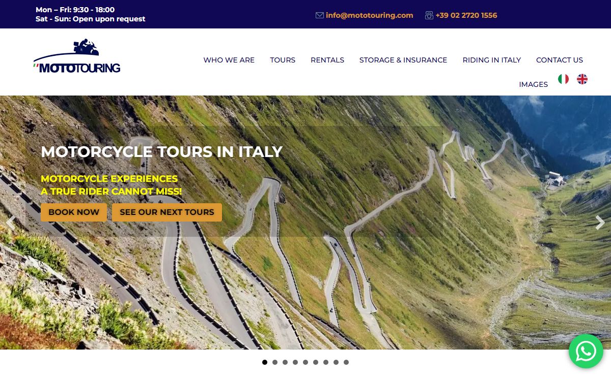 Mototouring - Motorcycle tours in Italy and Europe, bikes and roads