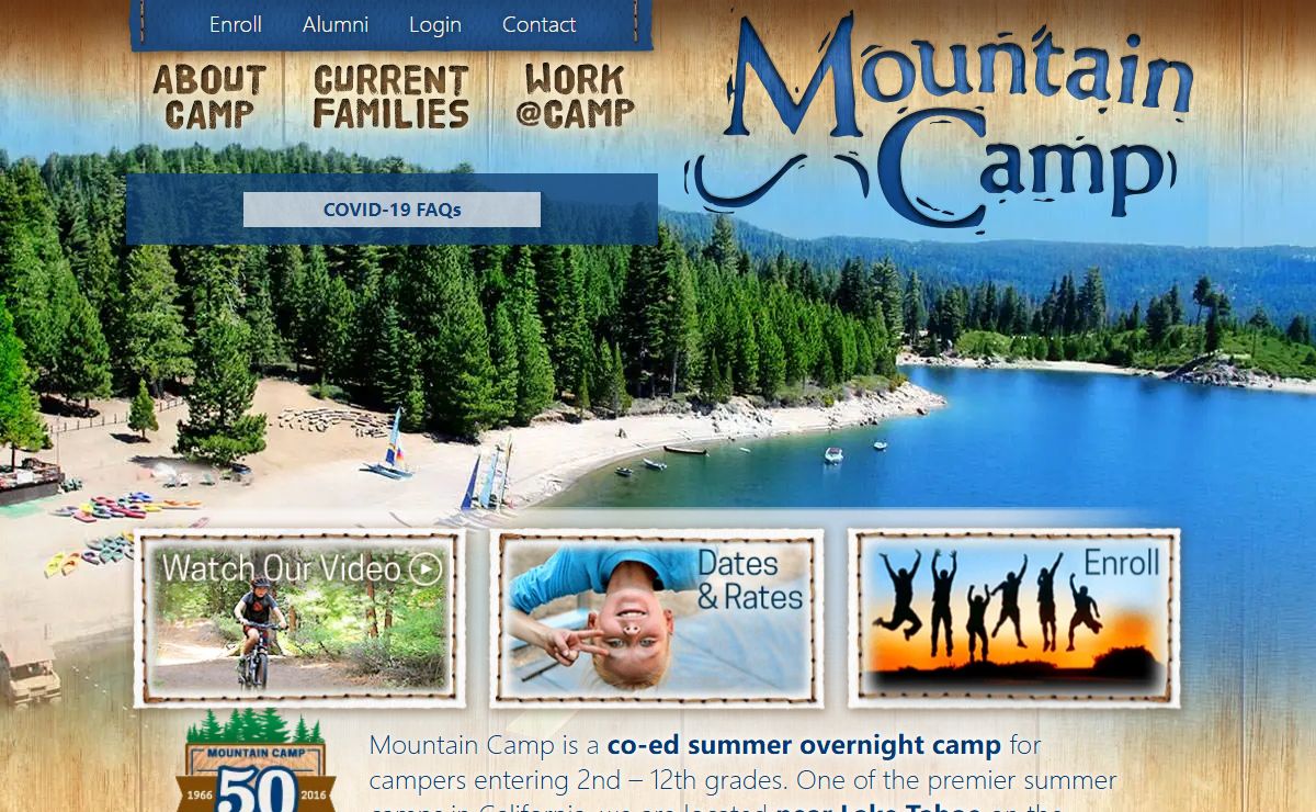 Summer Camp in California | Mountain Camp near Lake Tahoe