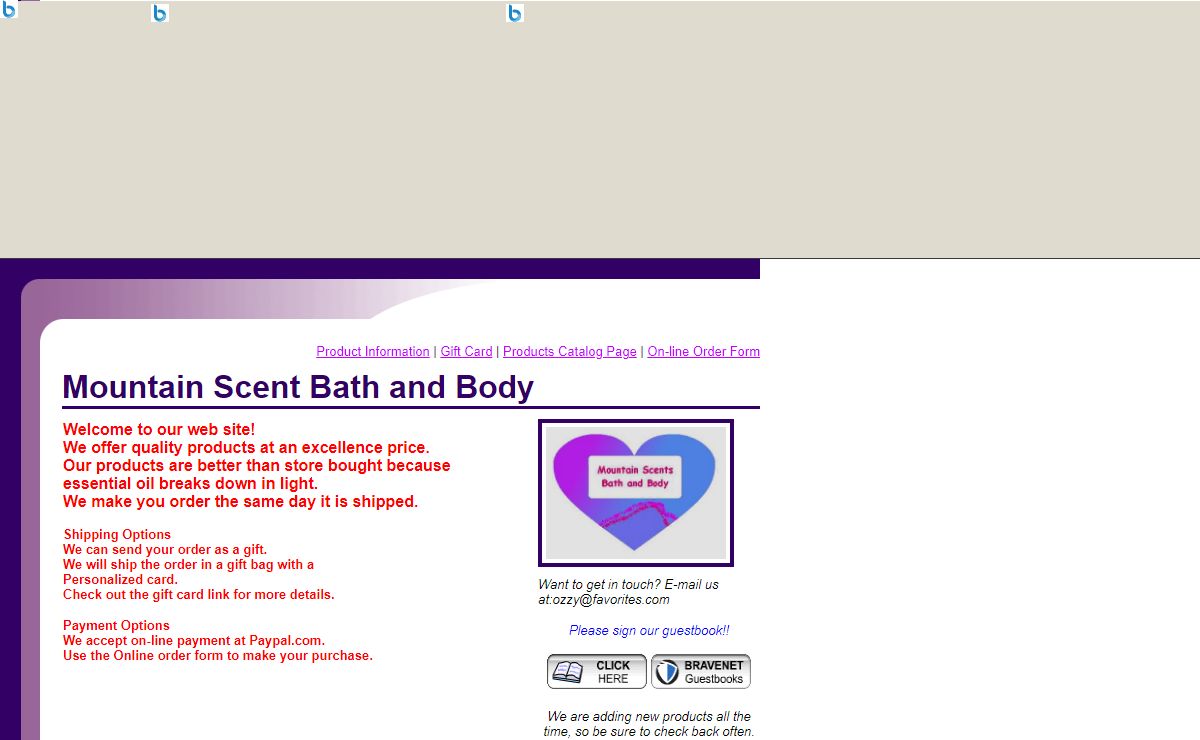 Mountain Scent Bath and Body