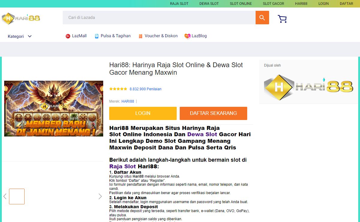 Hari88: Harinya Raja Slot Online & Dewa Slot Gacor Menang Maxwin