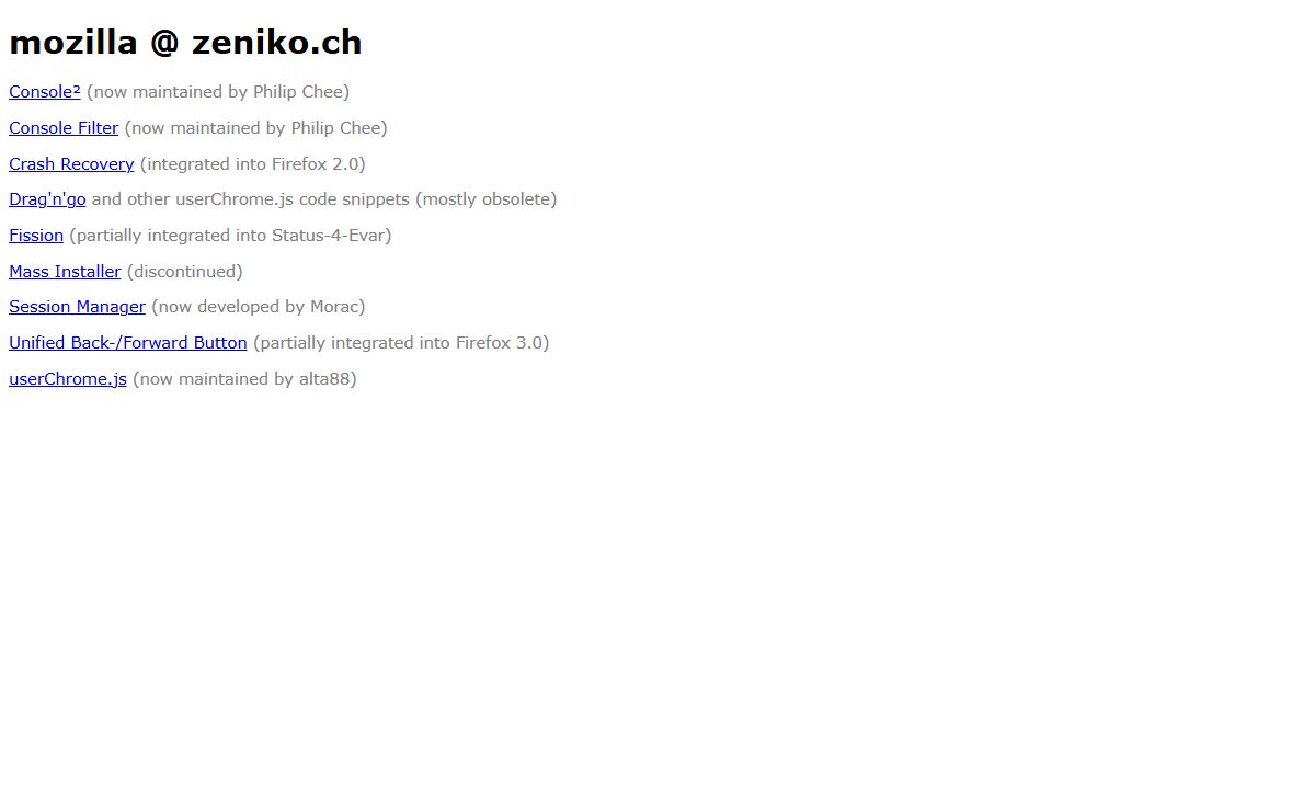 mozilla @ zeniko.ch
