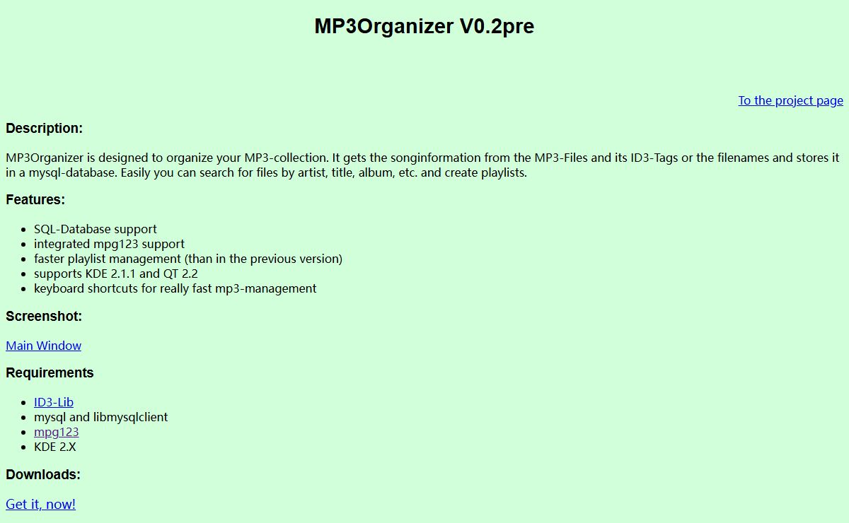 MP3Organizer V0.2pre