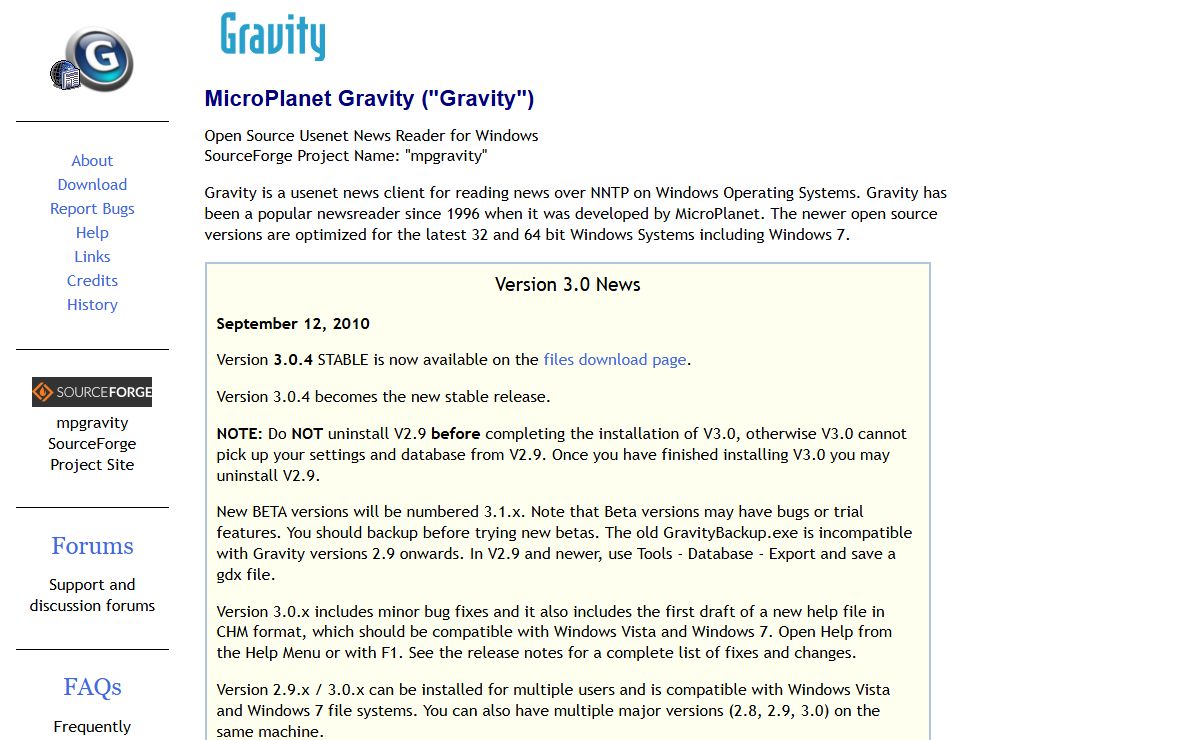 MicroPlanet Gravity Usenet Newsreader Home Page