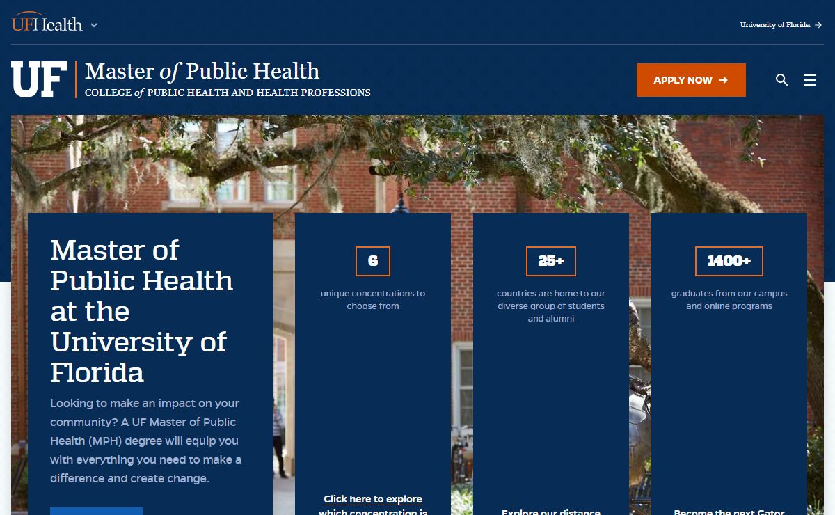 Master of Public Health » College of Public Health and Health Professions » University of Florida