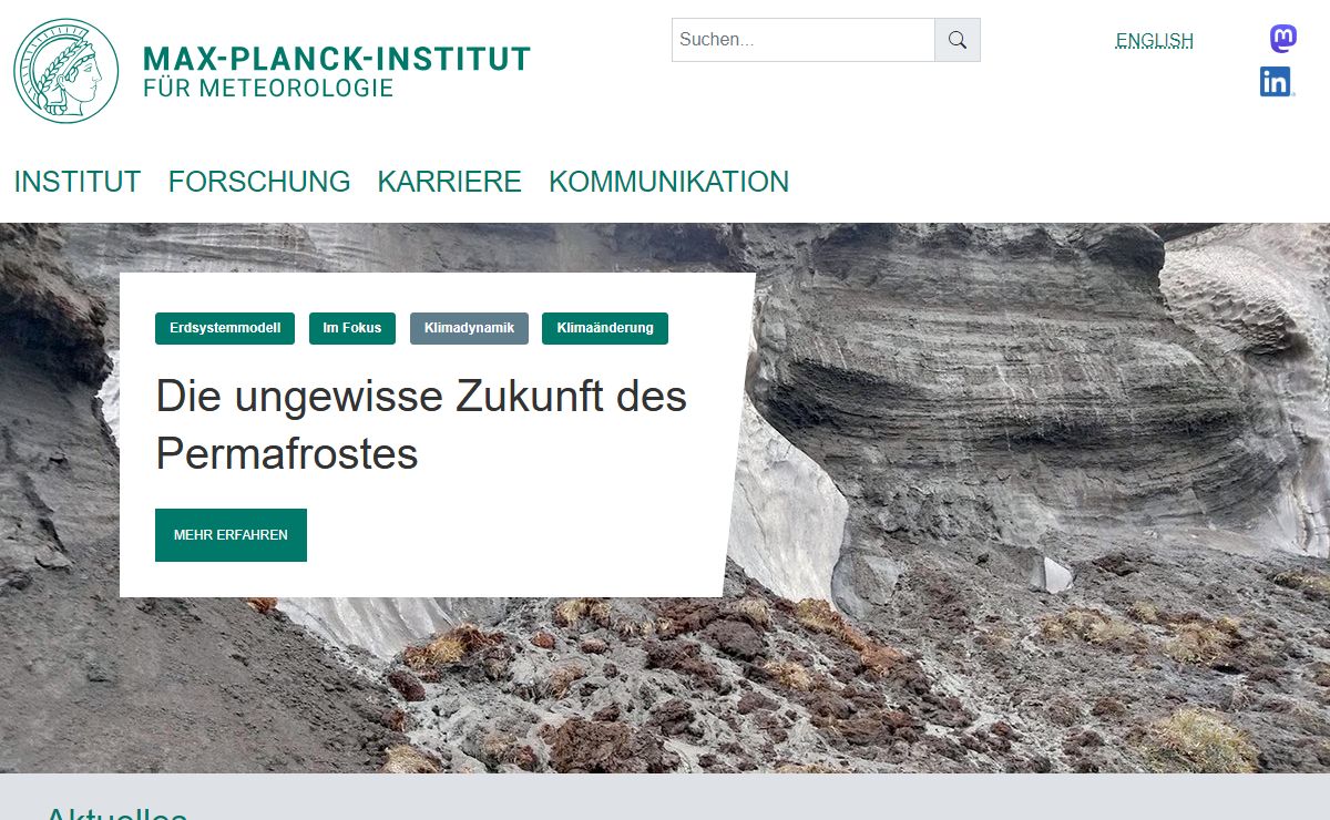Max-Planck-Institut für Meteorologie: Startseite