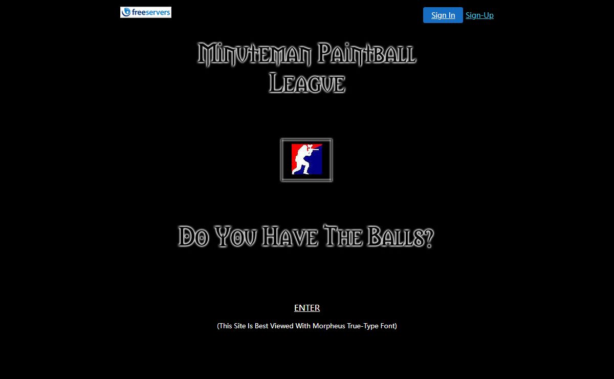 Minuteman Paintball League 2001