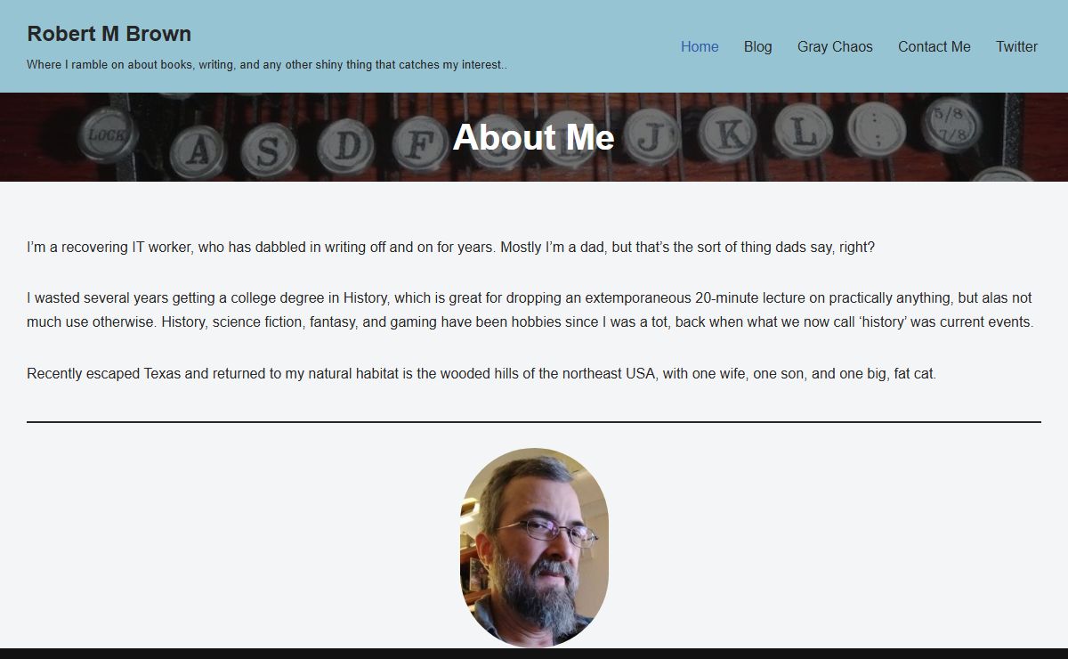Robert M Brown – Where I ramble on about books, writing, and any other shiny thing that catches my interest..