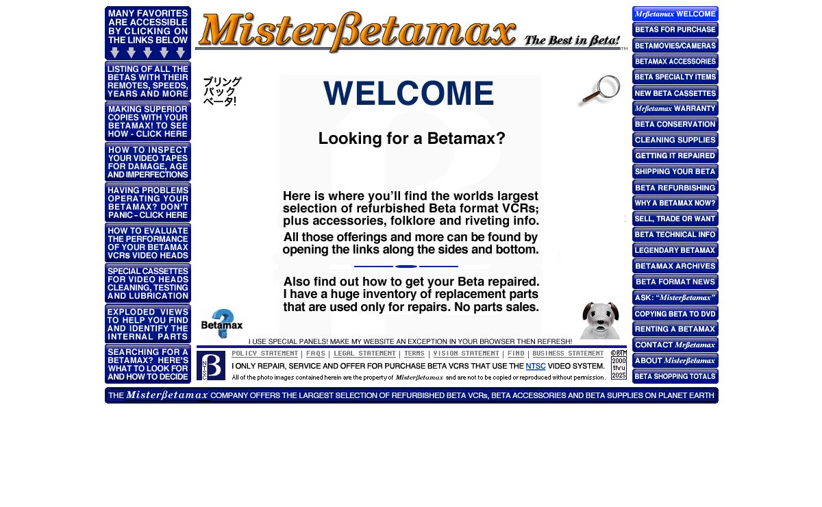 Welcome to MisterBetamax