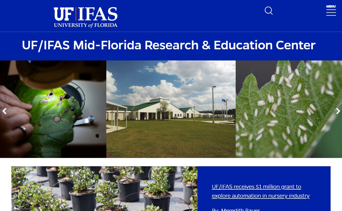 MREC - UF/IFAS - University of Florida, Institute of Food and Agricultural Sciences - UF/IFAS