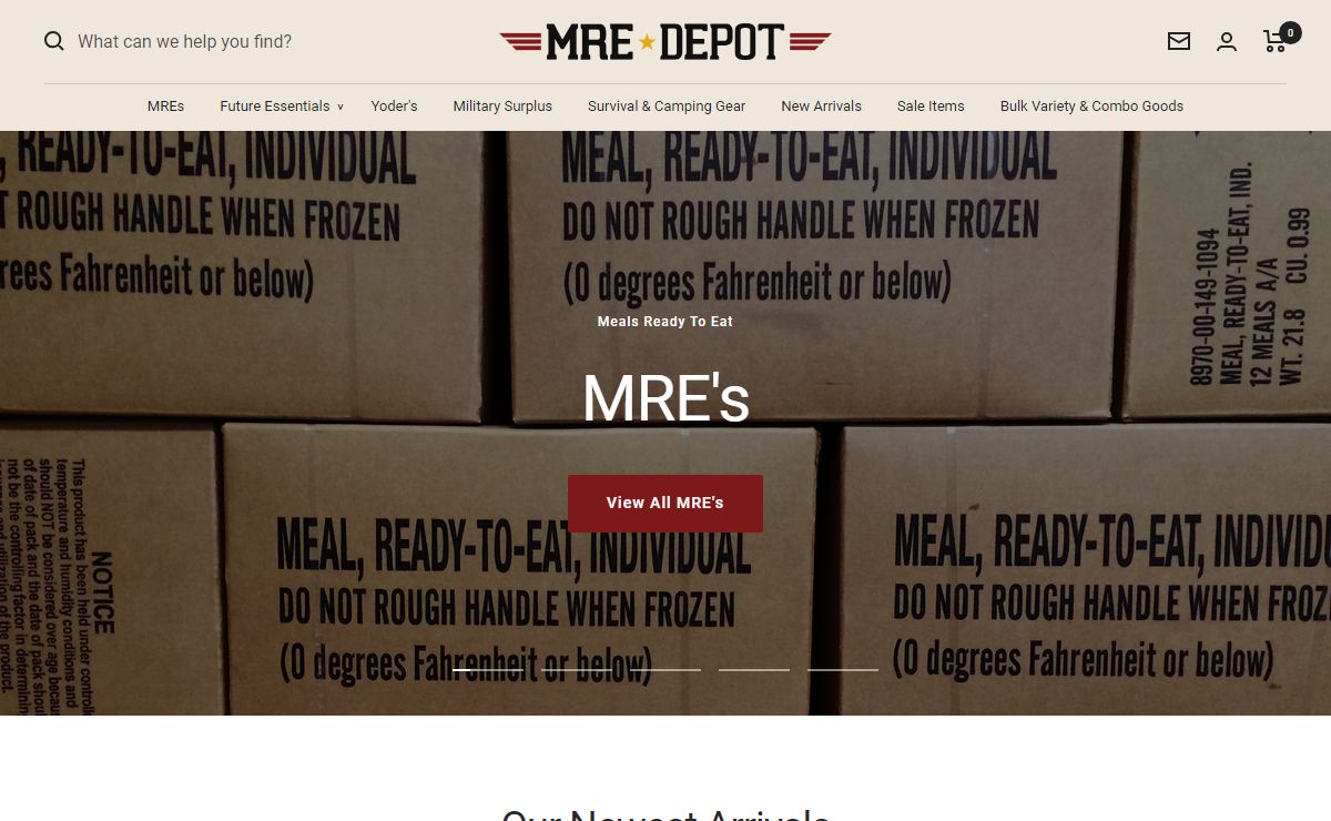 MRE Depot - When disaster strikes, the time to prepare has passed