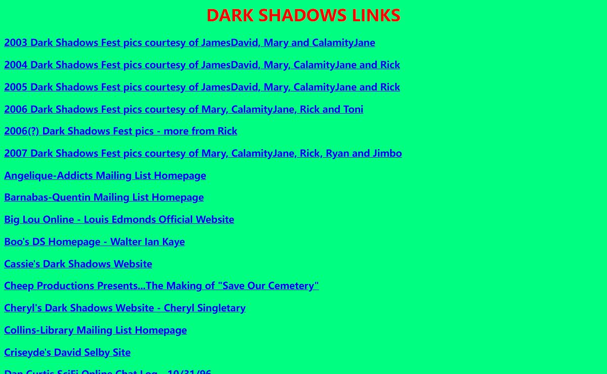 Dark Shadows Links