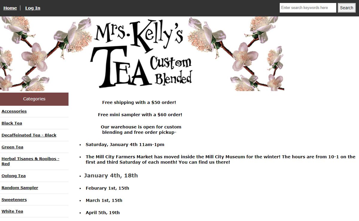 Mrs Kellys Tea, Custom Blended Teas