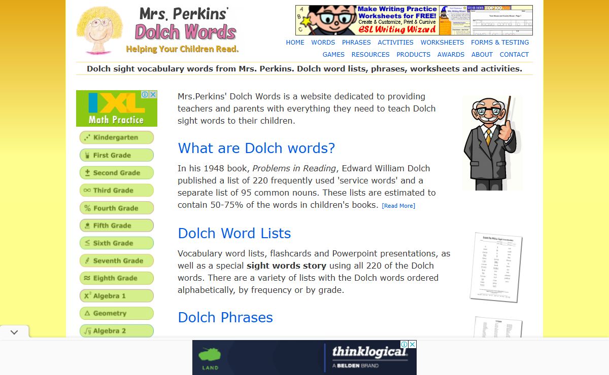 Mrs. Perkins' Dolch Words