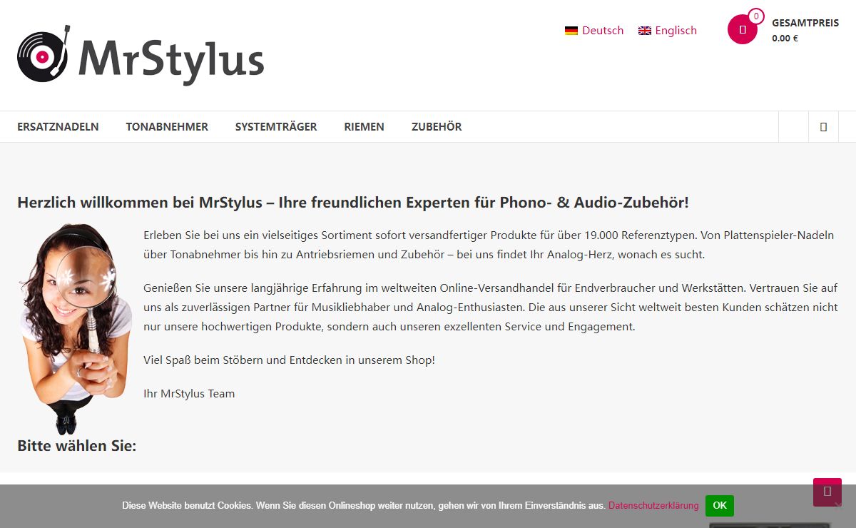 MrStylus | Tonnadeln, Tonabnehmer, Riemen und Zubehör für Plattenspieler