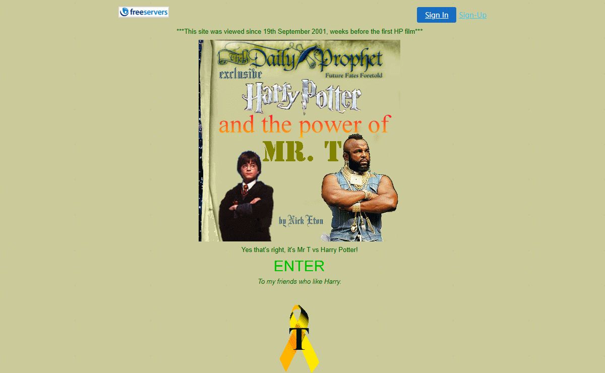 Mr T vs Harry Potter