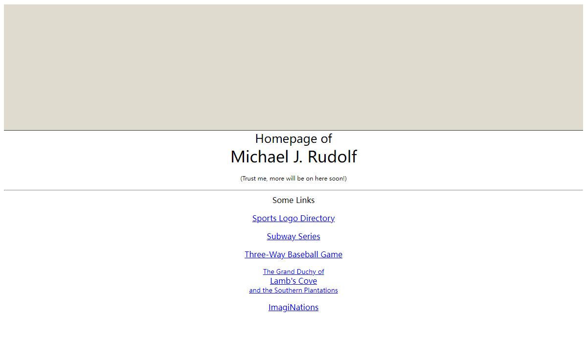 Homepage of Michael J. Rudolf