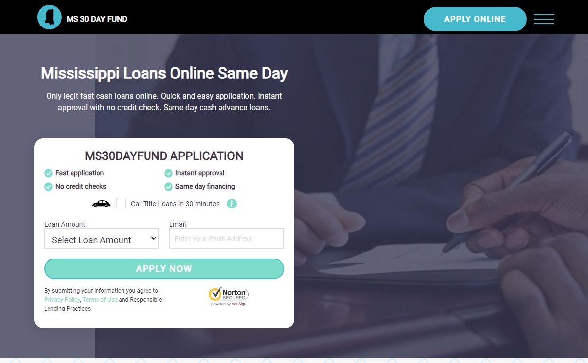 Online Loans in Mississippi | Quick Cash | MS 30 DAY FUND
