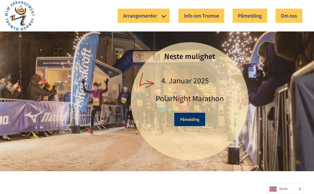 Midnight Sun Marathon - Løp under midnattssol i Tromsø