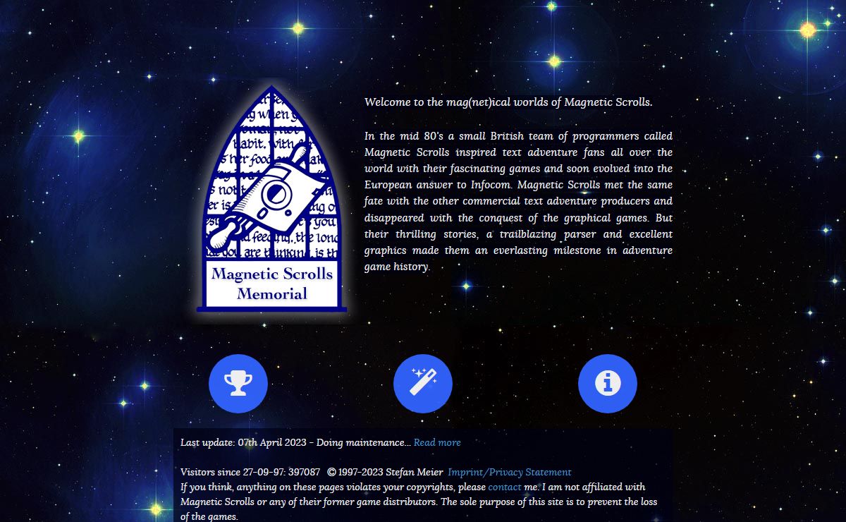 The Magnetic Scrolls Memorial