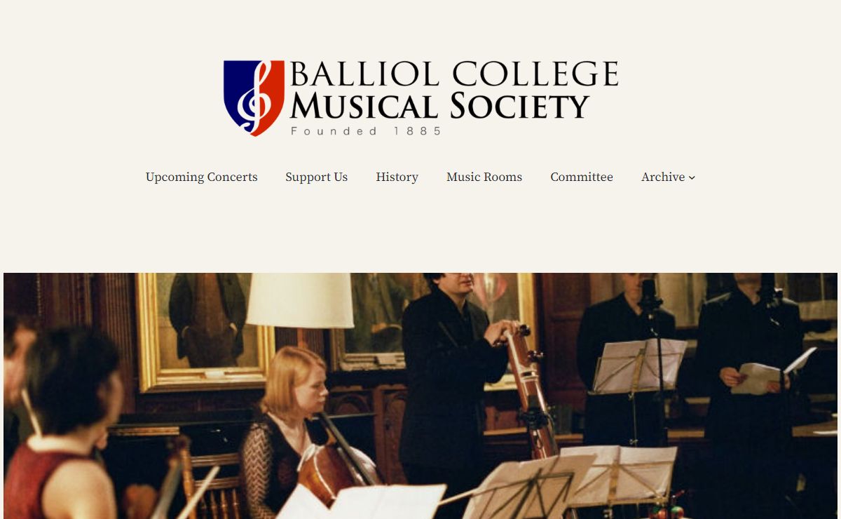 Balliol College Musical Society – Established 1885