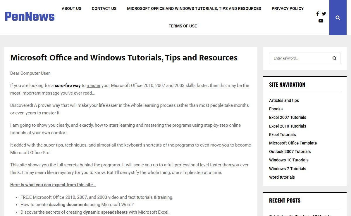 Microsoft Office and Windows Tutorials, Tips and Resources