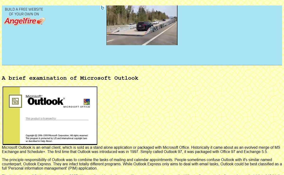 A brief examination of Microsoft Outlook