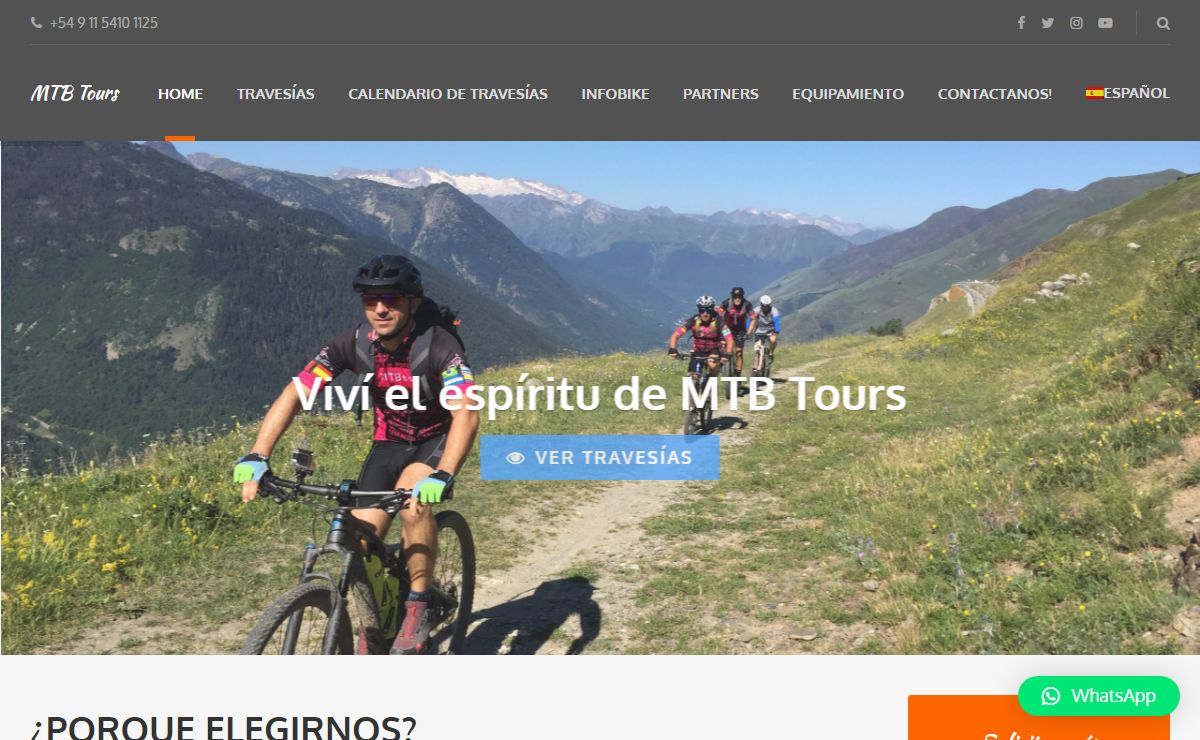 Tours de mountain bike en Argentina, Patagonia, Andes y Europa