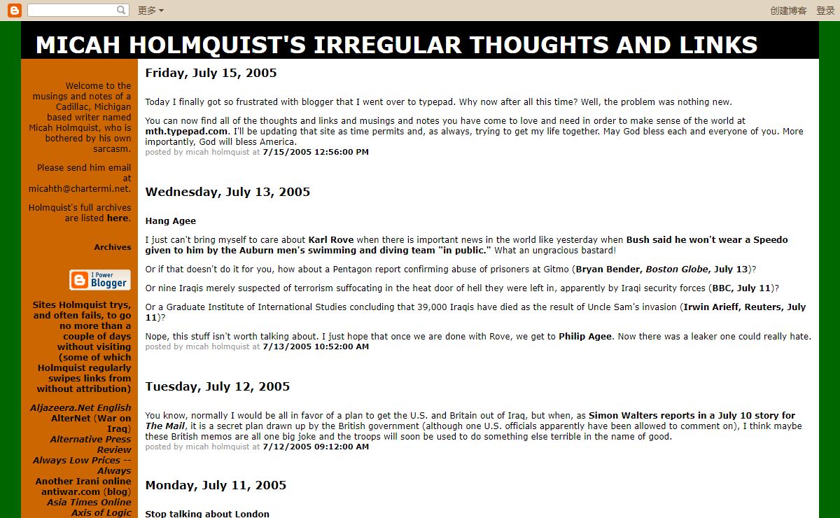 micah holmquist's irregular thoughts and links