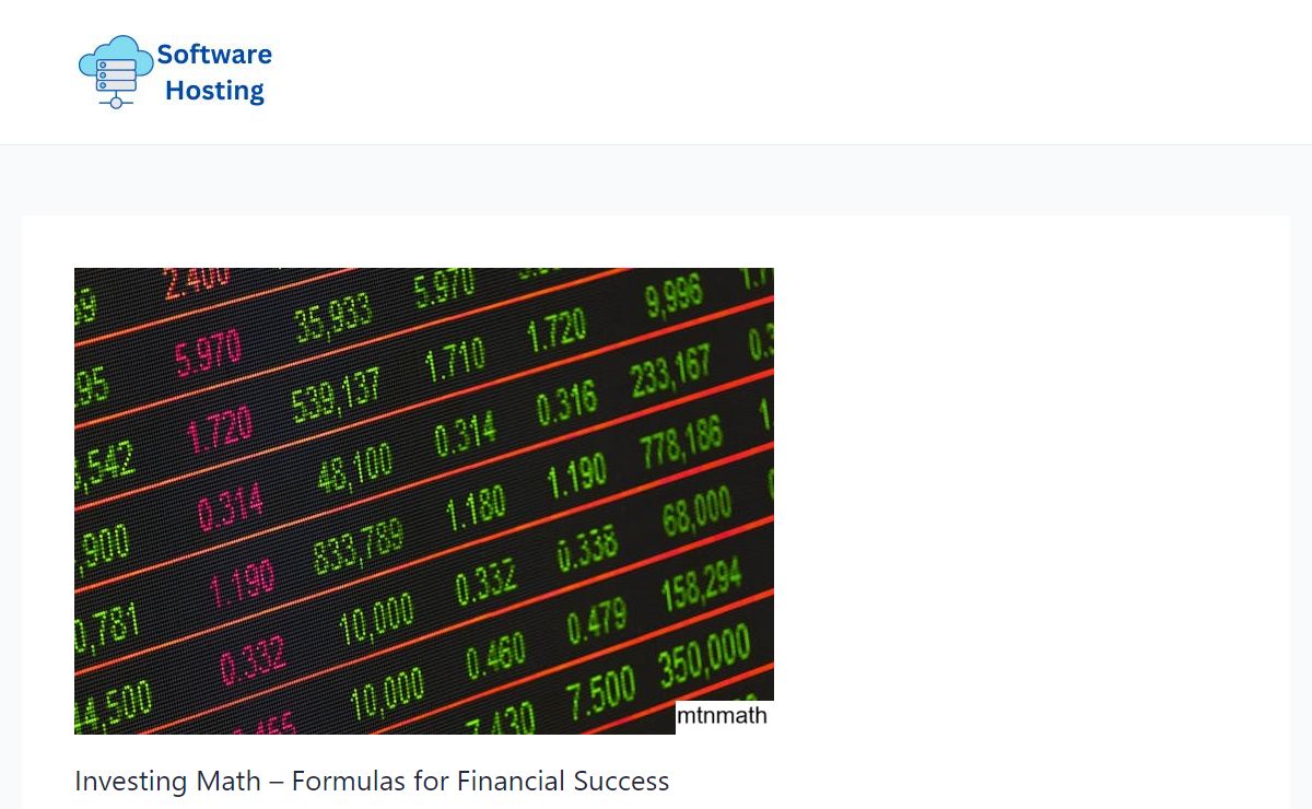 Software for Investing and Math – Blog