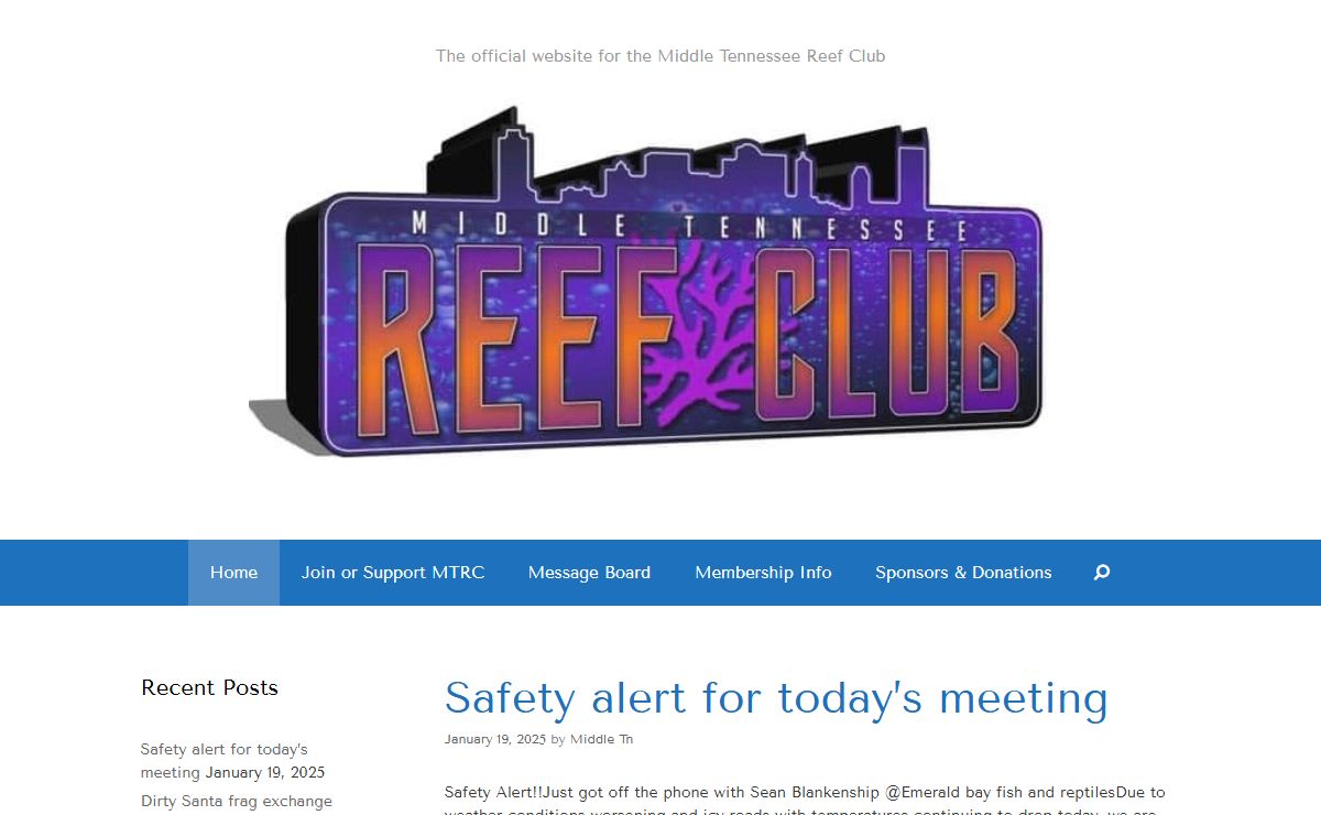 MTRC – The official website for the Middle Tennessee Reef Club