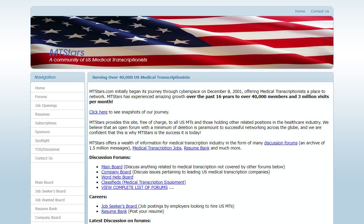 MTStars :: A community of 20,000 US Medical Transcriptionists