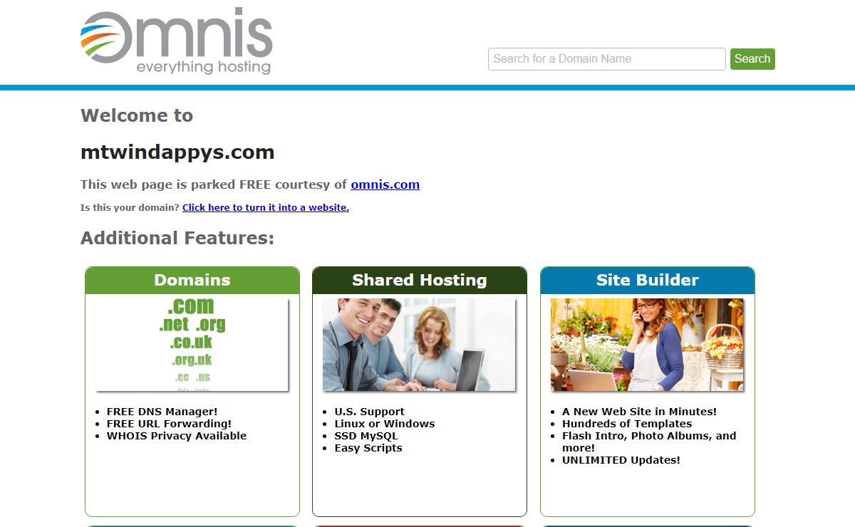 mtwindappys.com Parked, Courtesy of omnis.com