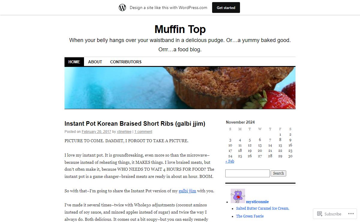 Muffin Top | When your belly hangs over your waistband in a delicious pudge. Or…a yummy baked good. Orrr…a food blog.