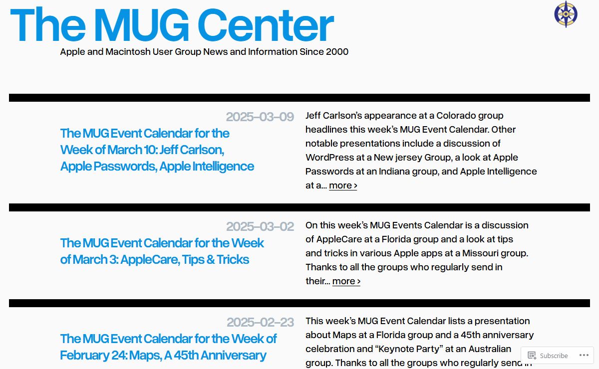 The MUG Center – Apple User Group News Since 2000