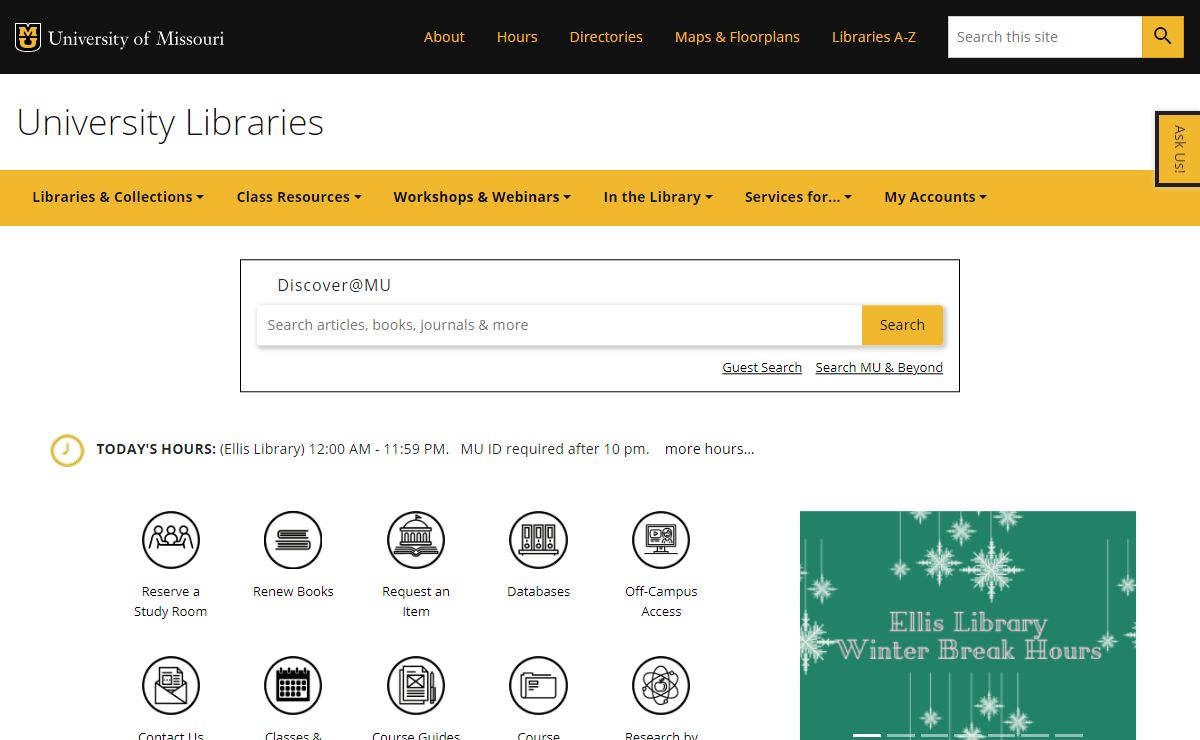 Libraries // Mizzou // University of Missouri