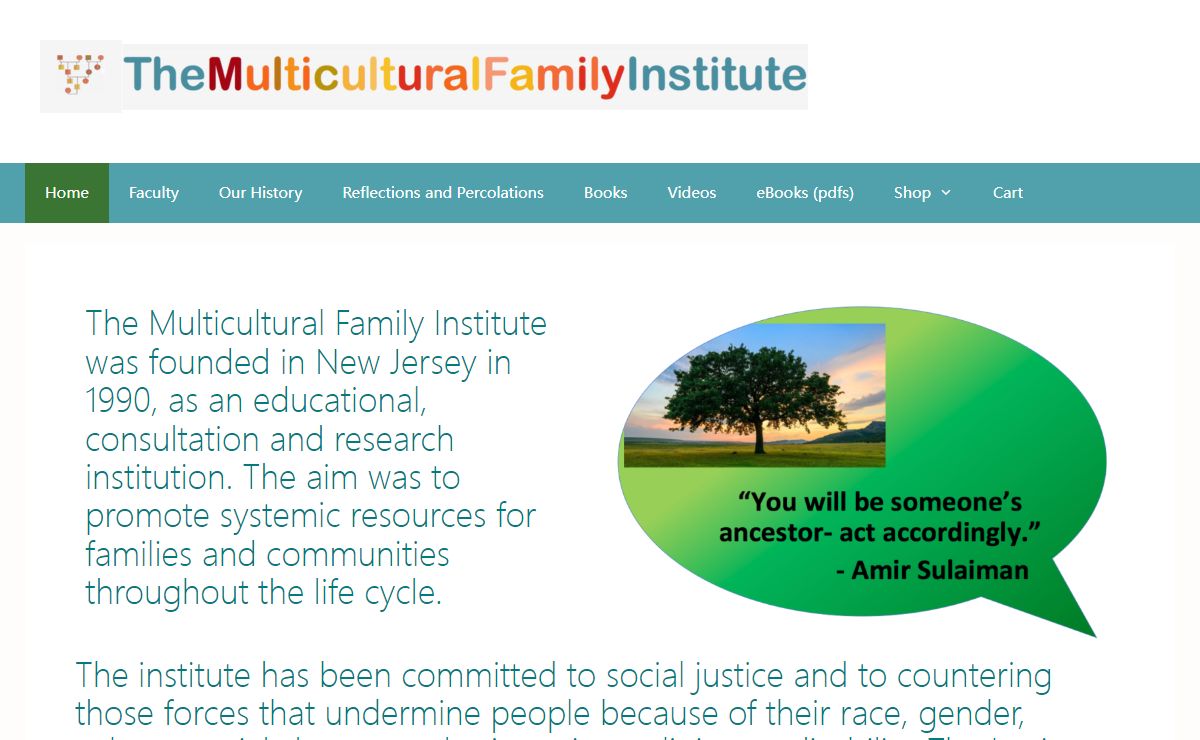 Multicultural Family Institute – family therapy, genograms, books