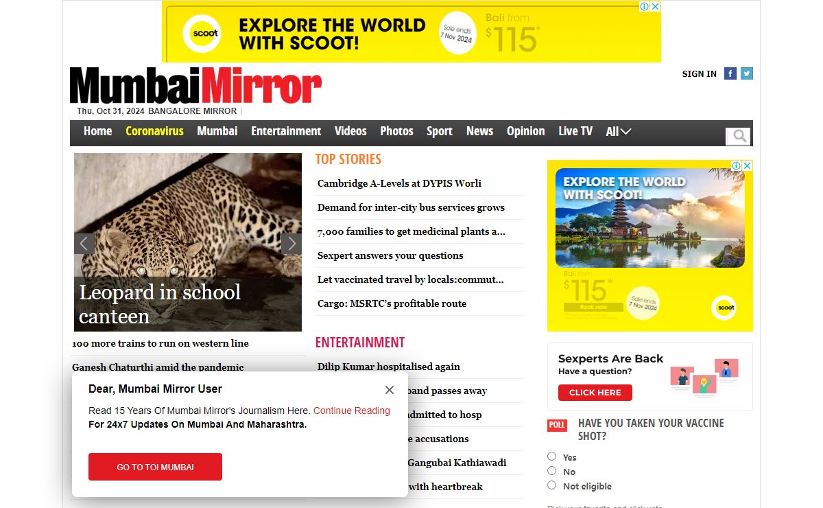 Latest Mumbai News Headlines, Mumbai Daily Local News: Mumbai Mirror Newspaper