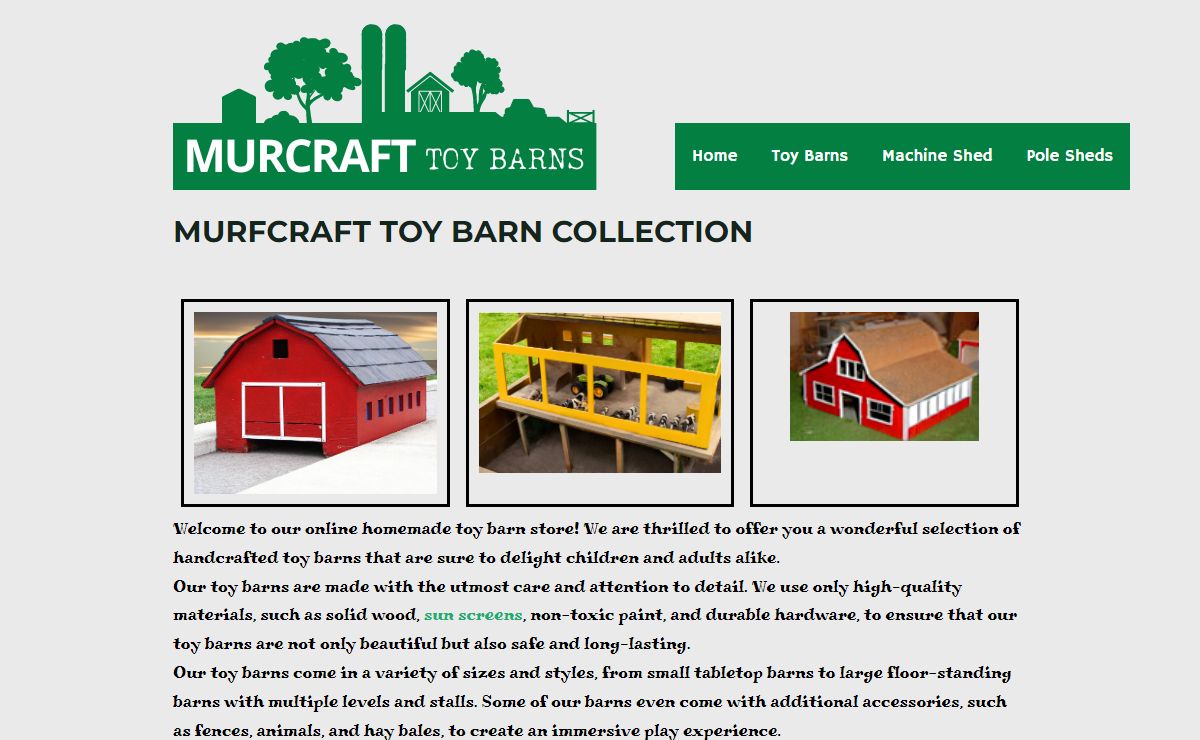 murfcraft.com – MURFCRAFT TOY BARN COLLECTION